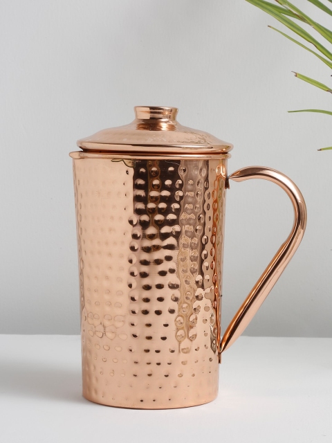 

EK BY EKTA KAPOOR Hammered Finish Copper Toned Solid Water Jug 1500 ml