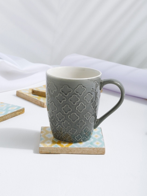 

EK BY EKTA KAPOOR Grey Printed Ceramic Matte Mug