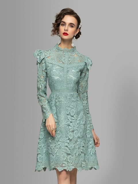 

JC Collection Blue A-Line Dress