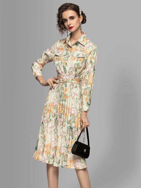 

JC Collection Multicoloured Floral Shirt Midi Dress, Multi