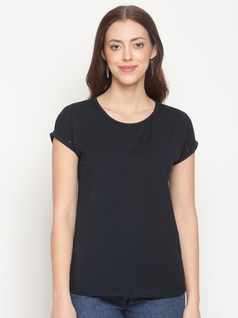 

METTLE Women Blue Extended Sleeves T-shirt