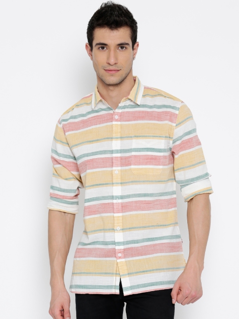 

Jack & Jones Men Multicoloured Slim Fit Striped Casual Shirt, Multi
