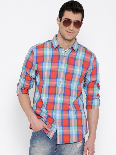 

Jack & Jones Men Multicoloured Slim Fit Checked Casual Shirt, Multi
