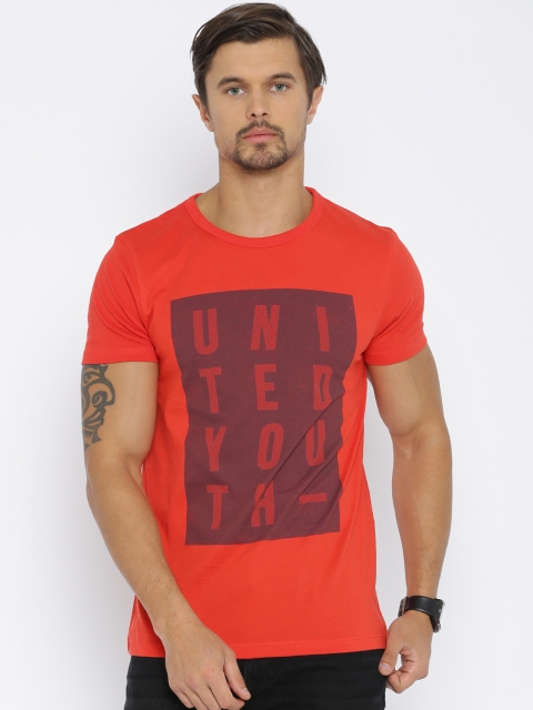 

Jack & Jones Men Red Printed T-shirt