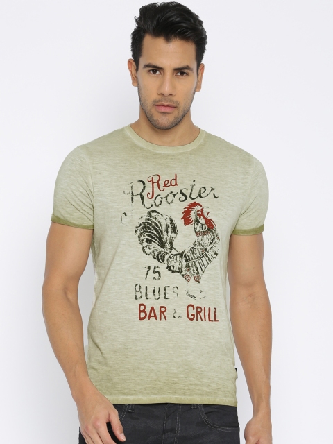 

Jack & Jones Men Beige Printed Round Neck T-shirt