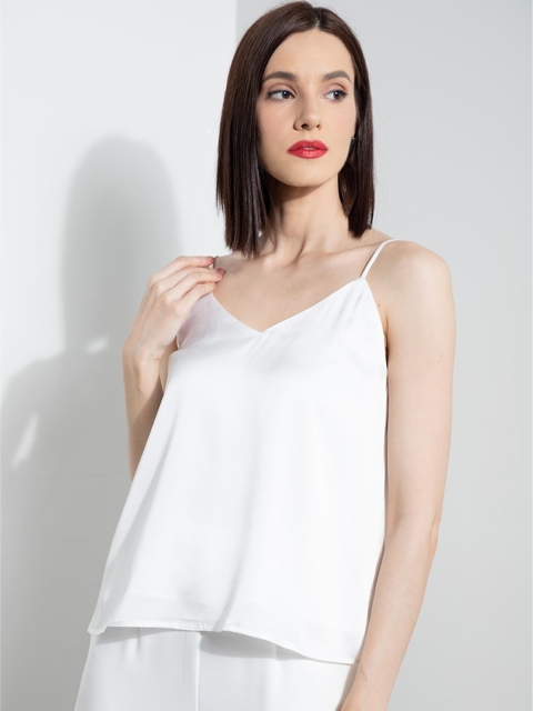 

ZALORA OCCASION Women White Solid Tank Top