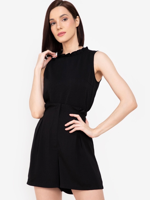 

ZALORA WORK Black Ruffles Top