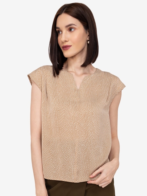 

ZALORA WORK Brown Print Top