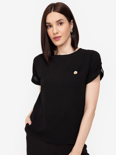 

ZALORA WORK Black Women Solid Top