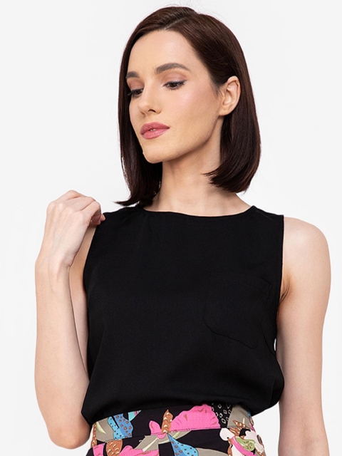

ZALORA WORK Black Solid Top