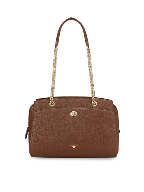 

Da Milano Brown Leather Structured Shoulder Bag