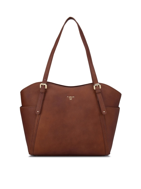 

Da Milano Brown Leather Structured Shoulder Bag