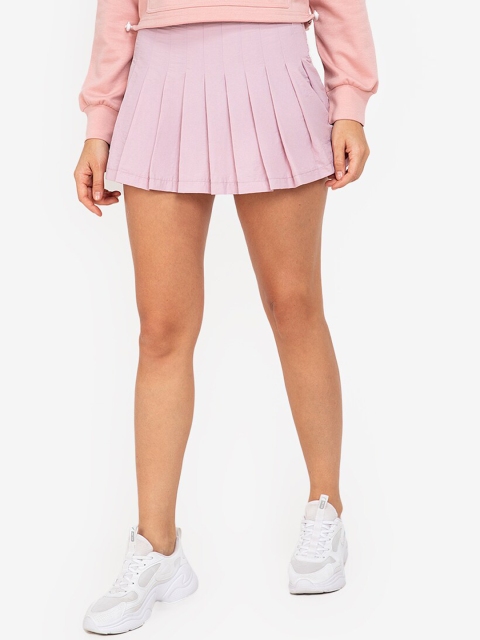 

ZALORA ACTIVE Women Pink Solid Pleated Tennis Skirt