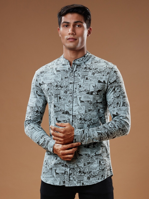 

The Souled Store Men Grey Comfort Floral Printed Casual Shirt
