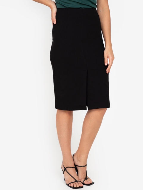 

ZALORA WORK Women Black High Waisted Pencil Skirt