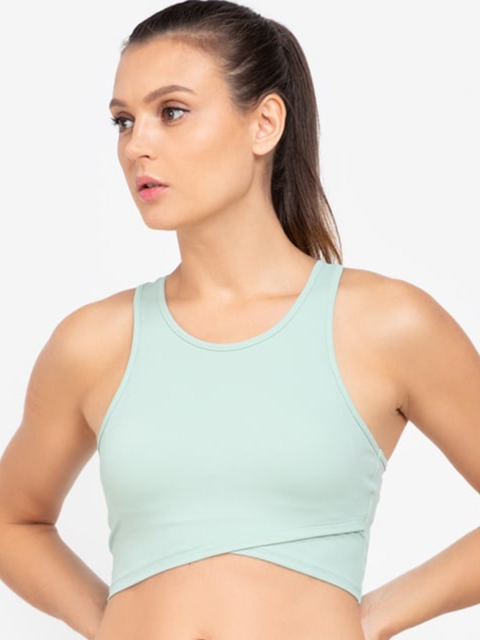 

ZALORA ACTIVE Green Solid Lightly Padded Workout Bra