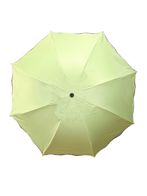 

Calvadoss Women Lime Green Solid 3-Fold Umbrella With Watermark Design