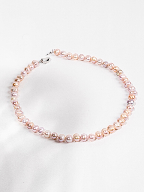 

Mikoto by FableStreet Lavender Freshwater Pearl String Necklace with Sterling Silver Lock