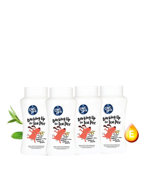 

Captain Zack Set Of 4 Pet Anti-Microbial Moisturizig Shampoo for Dogs 200 ml each, White
