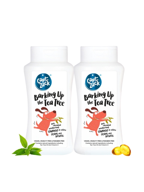 

Captain Zack Set Of 2 Barking Up The Tea Tree Anti-Microbial Moisturizing Shampoo - 200ml, White