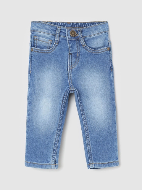 

max Girls Blue Pure Cotton Heavy Fade Jeans