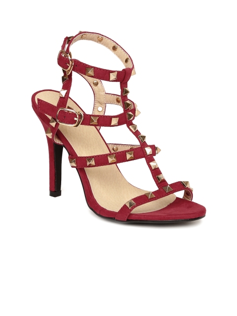 

red pout Women Red Studded Gladiators
