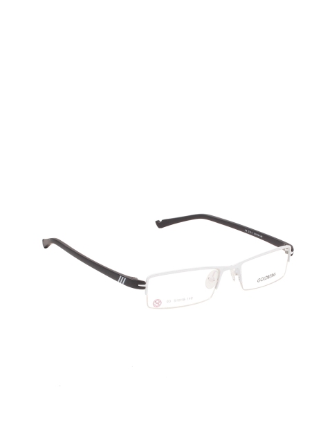 

Gold Berg Unisex White & Black Half Rim Rectangle Frames