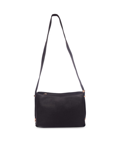 

Bagkok Black PU Structured Sling Bag