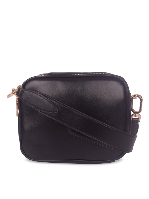 

Bagkok Black PU Structured Sling Bag