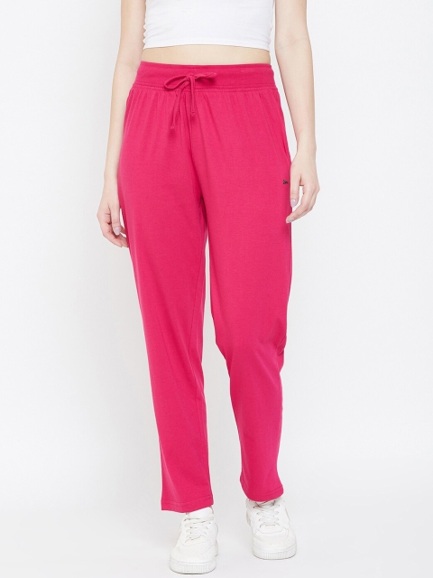 

Okane Women Pink Regular Fit Solid Cotton Track Pants