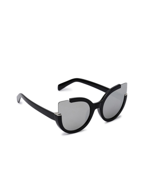 

MARC LOUIS Unisex Grey Lens & Black Cateye Sunglasses with UV Protected Lens