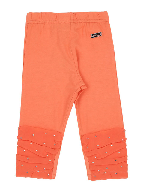 

Actuel Girls Orange Self-Design Regular Fit Cotton Capris