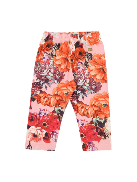 

Actuel Girls Pink & Orange Printed Capris
