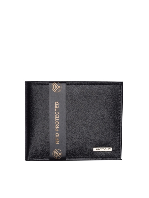 

Provogue Men Black Two Fold Wallet