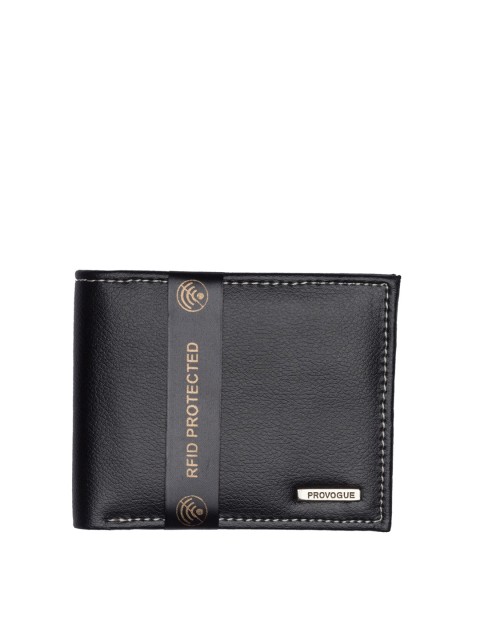 

Provogue Men Black Two Fold Wallet