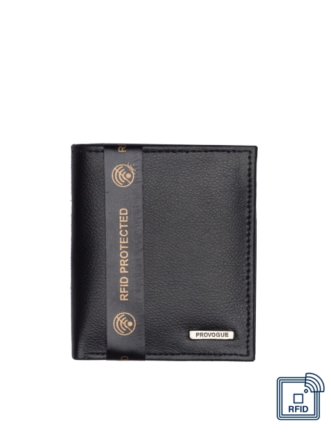 

Provogue Men Black Printed Two Fold Wallet