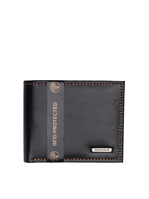 

Provogue Men Black Two Fold Wallet