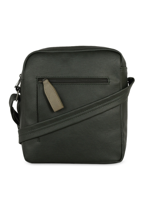 

Baggit Green Structured Sling Bag with Tasselled