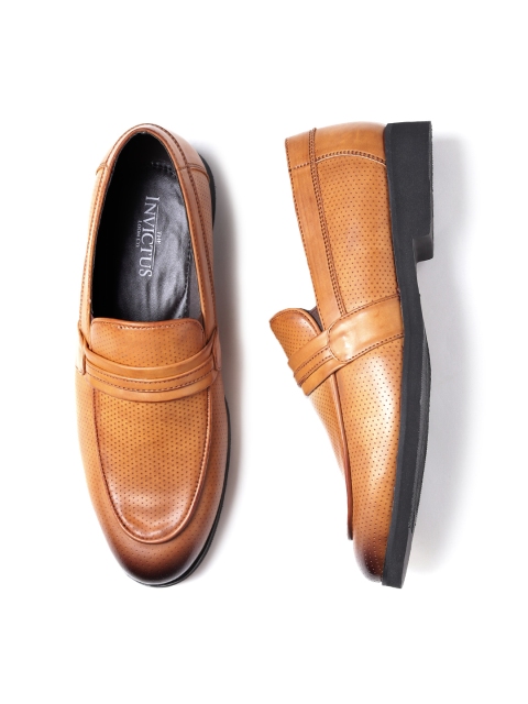 

INVICTUS Men Tan Brown Textured Semiformal Slip-Ons