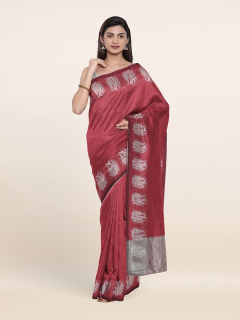 

Pothys Pink Woven Design Zari Saree
