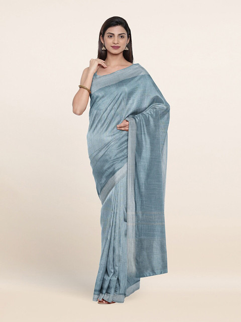 

Pothys Blue Zari Jute Silk Saree