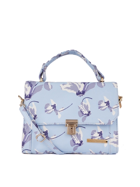 

Lapis O Lupo Blue Women Floral Printed Structured Satchel Bag
