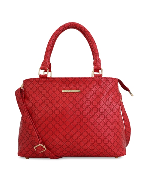 

Lapis O Lupo Red Checked Printed Structured Handheld Bag