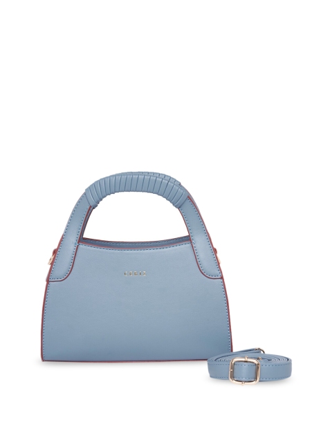 

CERIZ Women Blue PU Half Moon Handheld Bag with Tasselled