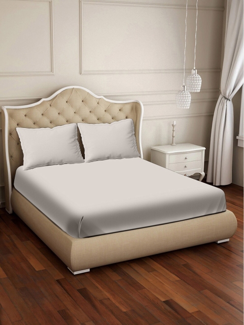 

BELLA CASA Grey 400 TC King Bedsheet with 2 Pillow Covers
