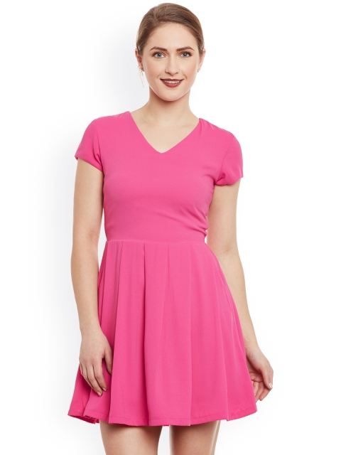 

Kazo Women Pink Fit & Flare Dress