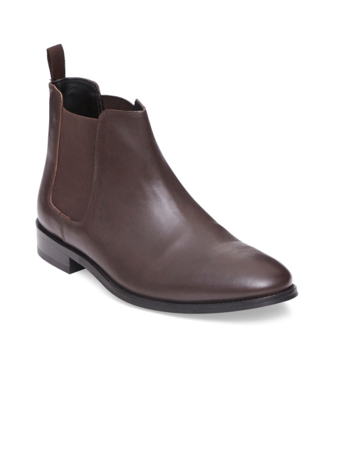 

HATS OFF ACCESSORIES Men Brown Leather Flat Boots