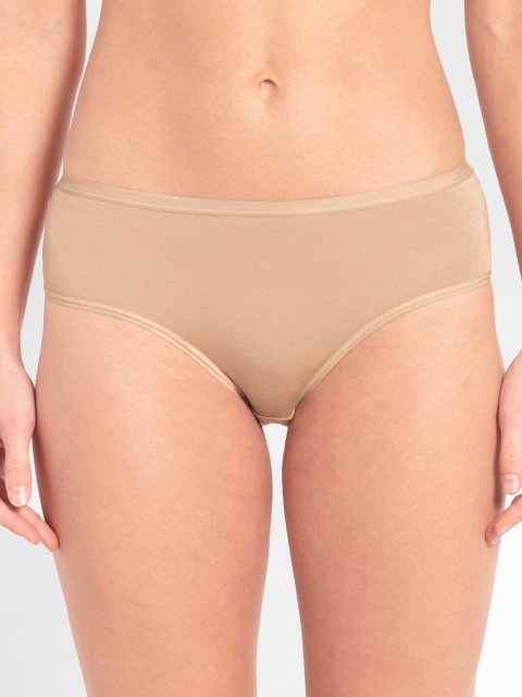 

Jockey Women Nude-Coloured Solid Hipster Bikini Briefs