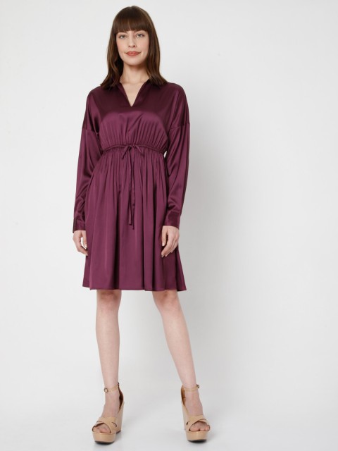 

Vero Moda Women Purple Fit & Flare Dress