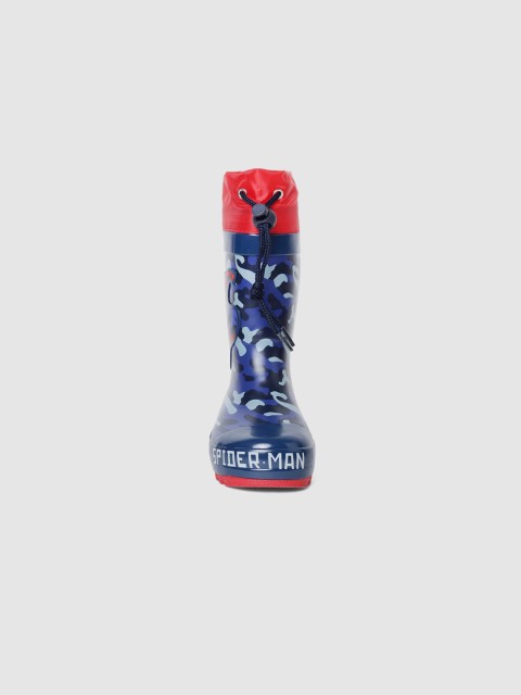 

shoexpress Boys Navy Blue Spider-Man Printed Flat Boots